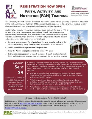 Faith, Activity, and Nutrition (FAN) Training