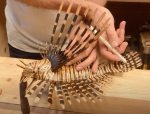 Wood Carving a Lionfish - Art, Sculpture