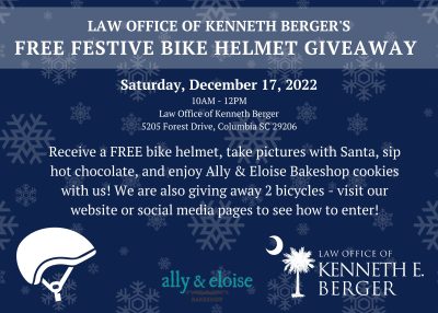 Free Festive Bike Helmet Giveaway at the Law Office of Kenneth Berger