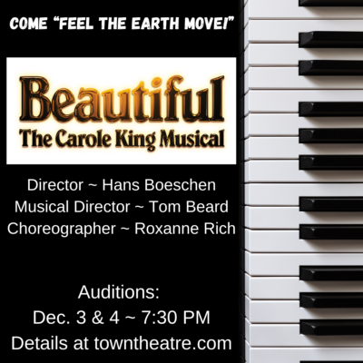Audition for Beautiful: The Carole King Musical