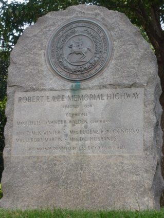Robert E. Lee Memorial Highway Marker